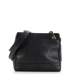 Vintage Stitched CC Shoulder Bag Caviar Small