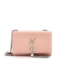 Classic Monogram Tassel Crossbody Bag Grainy Leather Small