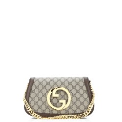 Blondie NM Chain Flap Bag GG Coated Canvas Small