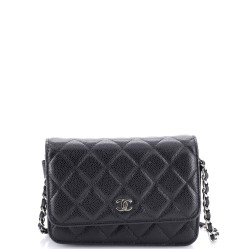 Wallet on Chain Quilted Caviar Mini