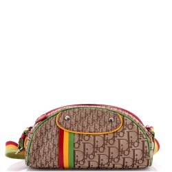 Vintage Rasta Shoulder Bag Diorissimo Canvas Medium