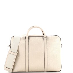 Briefcase GG Embossed Perforated Leather Medium