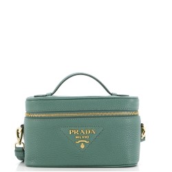 Convertible Top Handle Vanity Shoulder Bag Vitello Daino Mini