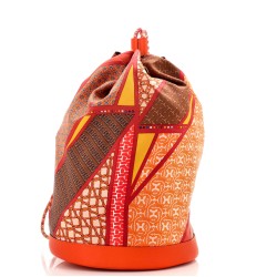 Soie Cool Handbag Printed Silk and Calfskin Medium