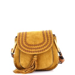Hudson Handbag Whipstitch Suede Small