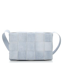 Cassette Crossbody Bag Maxi Intrecciato Denim