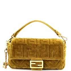 Baguette NM Bag Zucca Embossed Velvet Medium