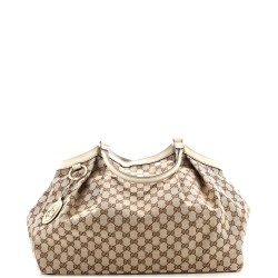 Sukey Tote GG Canvas with Leather Large