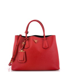Cuir Double Tote Saffiano Leather Medium