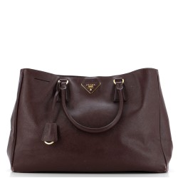 Lux Open Tote Saffiano Leather North South