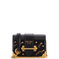 Cahier Crossbody Bag Embellished Leather Small