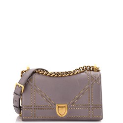 Diorama Flap Bag Studded Leather Small