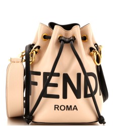 Logo Mon Tresor Bucket Bag Leather Mini