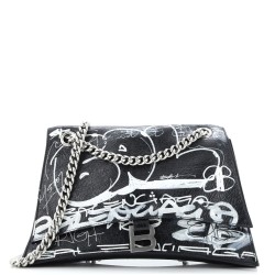 Graffiti Crush Chain Flap Bag Leather Medium
