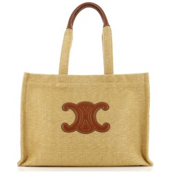 Cabas Thais Tote Raffia Effect Textile Large