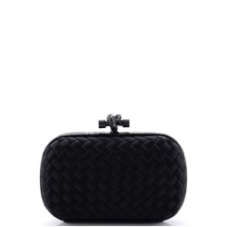 Box Knot Clutch Intrecciato Satin Small