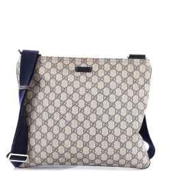 Zip Top Messenger Bag GG Coated Canvas Large