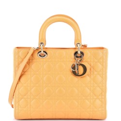 Lady Dior Bag Cannage Quilt Lambskin Large