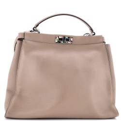 Peekaboo Bag Leather with Tortoise Detail Large