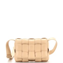 Cassette Crossbody Bag Padded Maxi Intrecciato Leather Small