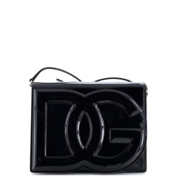 DG Logo Flap Shoulder Bag Leather Small