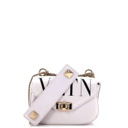 VLTN Flap Saddle Bag Printed Leather Mini