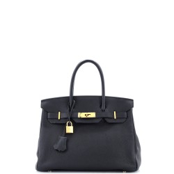 Birkin Handbag Noir Togo with Gold Hardware 30