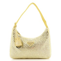 Re-Edition 2000 Hobo Crystal Embellished Satin Mini