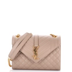 Classic Monogram Envelope Satchel Mixed Matelasse Leather Medium