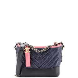 Gabrielle Hobo Chevron Aged Calfskin Small
