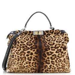 Peekaboo Bag Printed Pony Hair Large