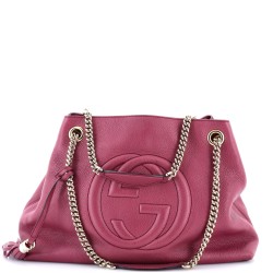 Soho Chain Strap Shoulder Bag Leather Medium