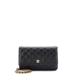 Wallet on Chain Quilted Caviar