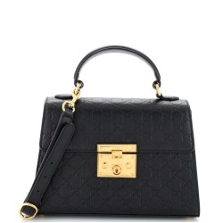 Padlock Top Handle Bag Guccissima Leather Small