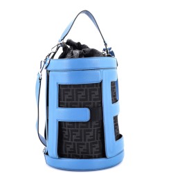 Step Out Bucket Bag Leather and Zucca Canvas Large