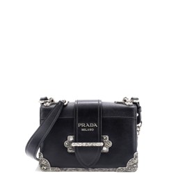 Cahier Chain Crossbody Bag City Calf and Saffiano Small