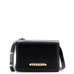 Four Ring Flap Shoulder Bag Leather Small