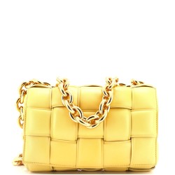 Cassette Chain Crossbody Bag Padded Maxi Intrecciato Leather