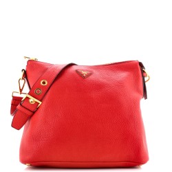 Flat Messenger Bag Vitello Daino Medium