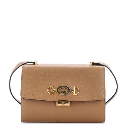 Zumi Flap Shoulder Bag Leather Small