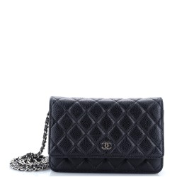 Wallet on Chain Quilted Caviar