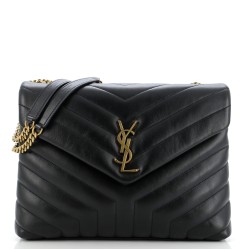 Loulou Shoulder Bag Matelasse Chevron Leather Medium