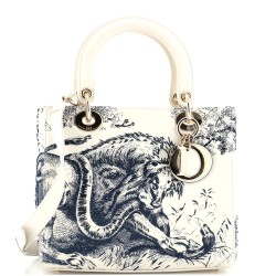 Toile de Jouy Lady Dior Bag Beaded Leather Medium