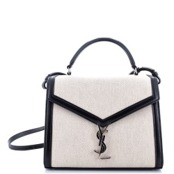 Cassandra Top Handle Bag Canvas with Leather Medium