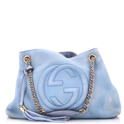 Soho Chain Strap Shoulder Bag Nubuck Medium