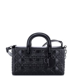 Ultra Matte Lady D-Joy Bag Diamond Motif Cannage Calfskin Medium