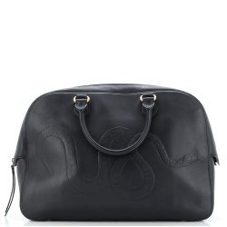 Animal Duffle Bag Embossed Leather Large