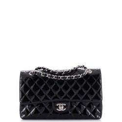 Vintage Classic Double Flap Bag Quilted Patent Medium