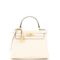 Kelly Handbag Light Clemence with Gold Hardware 28