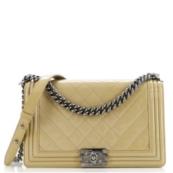 Boy Flap Bag Chevron Patent New Medium